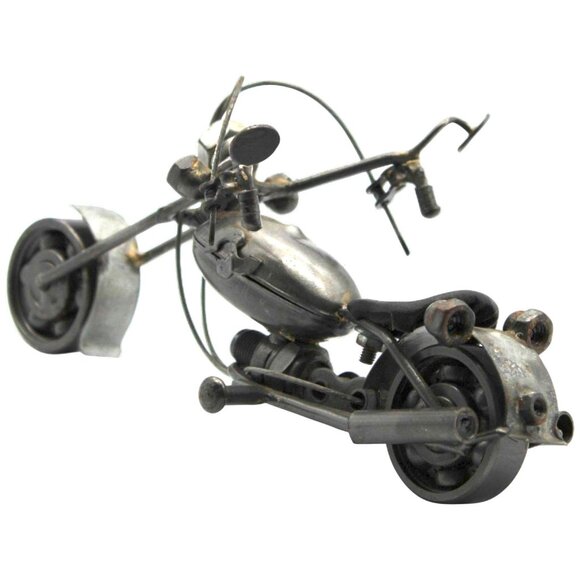 Vintage Handmade Metal Chopper Motorcycle Model Decor - Picture 5 of 6